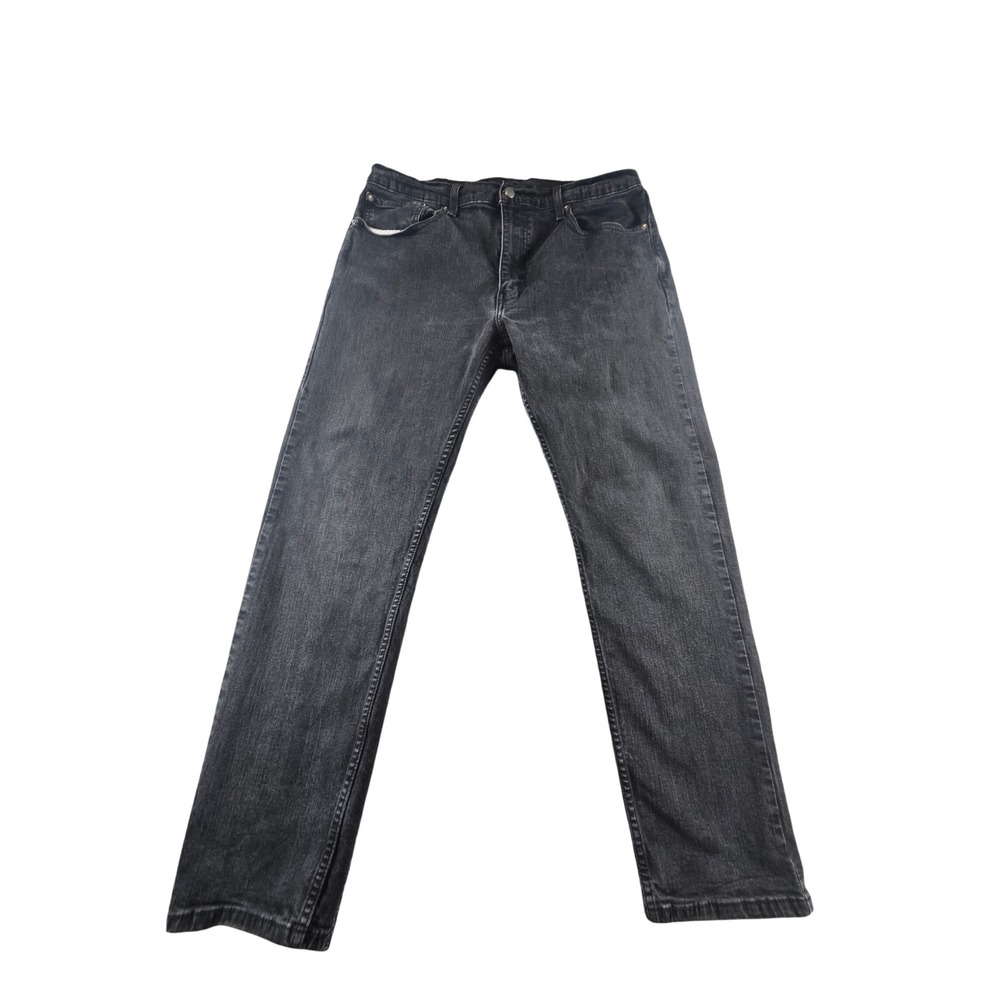 Levi Mens 502 Regular Taper Jeans Washed Black Denim 38x32 WaterLess Pants